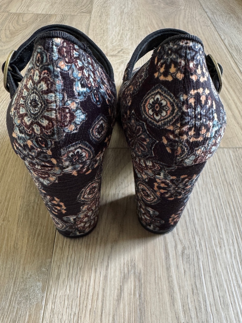 Sundance Catalog Beauty Beyond Heels Classic Mary Jane Strap Paisley Print - Picture 6 of 10